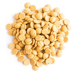 Шоколад белый Callebaut Gold со вкусом карамели в галлетах  100 гр