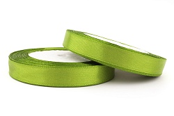 Лента атласная 1,2 см Оливковый 23 м