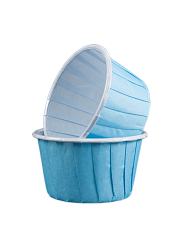 Капсулы для капкейков жесткий борт "Голубой" 100 шт