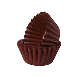 Капсулы бумажные для конфет 35 мм*23 мм коричневые 50 шт