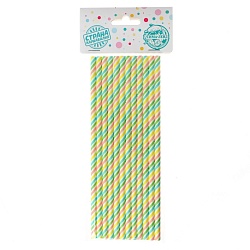 Трубочки для коктейля «Цветная спираль», набор 12 шт.