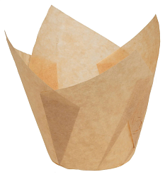 Форма бумажная "Тюльпан" 5 х 8 см, бежевая 50 шт